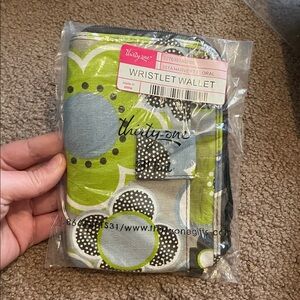 Thirty-One Blue and Green Patterned Wallet